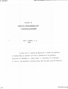 Cover of A History of Canadian Forces Station Carp, Richardson Detachment – by L.A. Palmer MCpl.