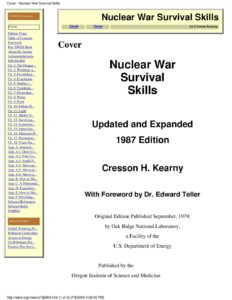 Cover of Nuclear War Survival Skills