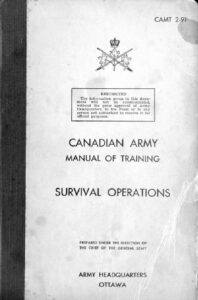 Cover of Canadian Army Manual of Training SURVIVAL OPERATIONS 2-91